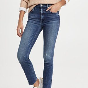 MOTHER The Dazzler Hover high-waisted cropped jeans, Getalongs blue, VGUC sz 32